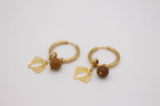Protea Hoop Earrings