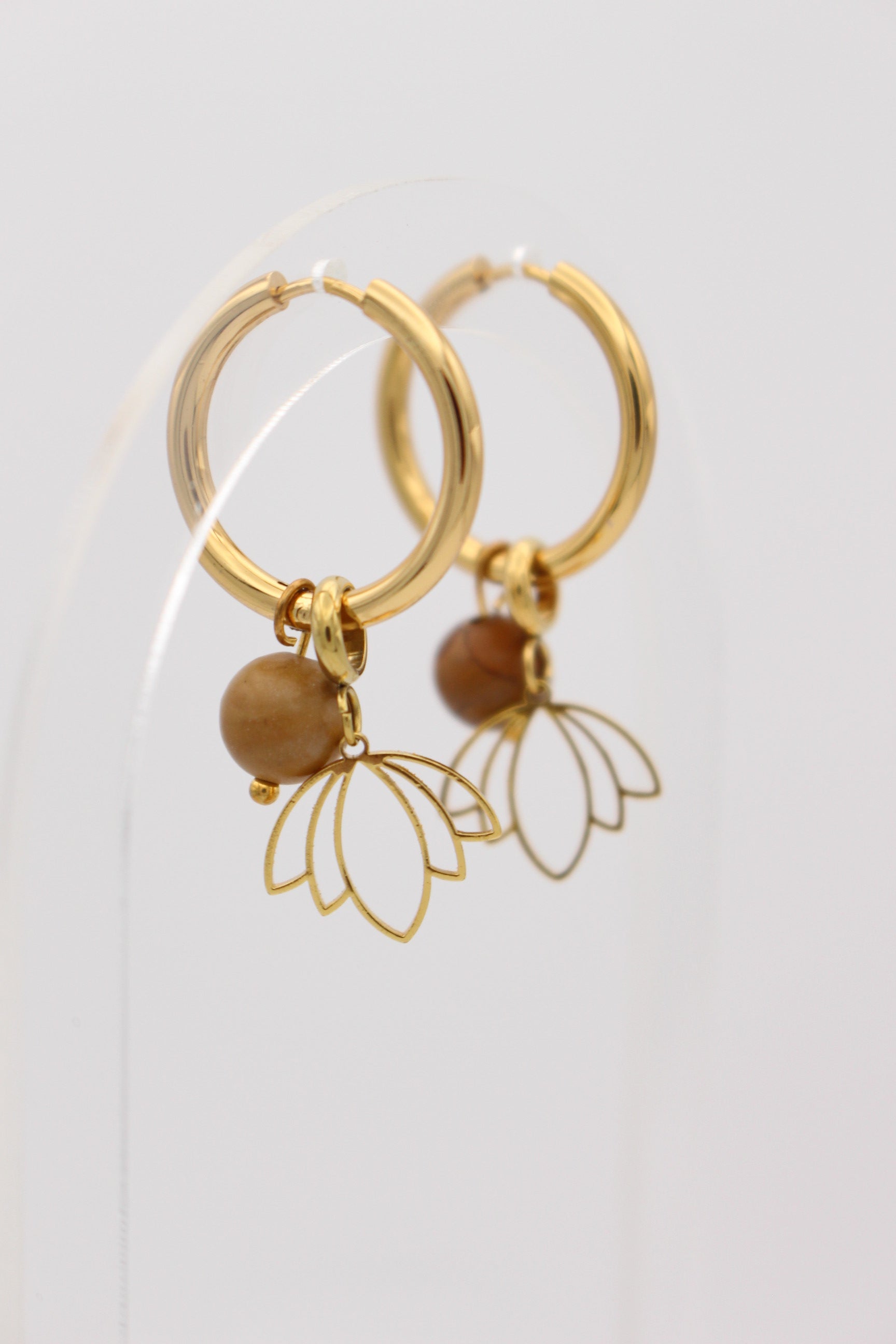 Protea Hoop Earrings