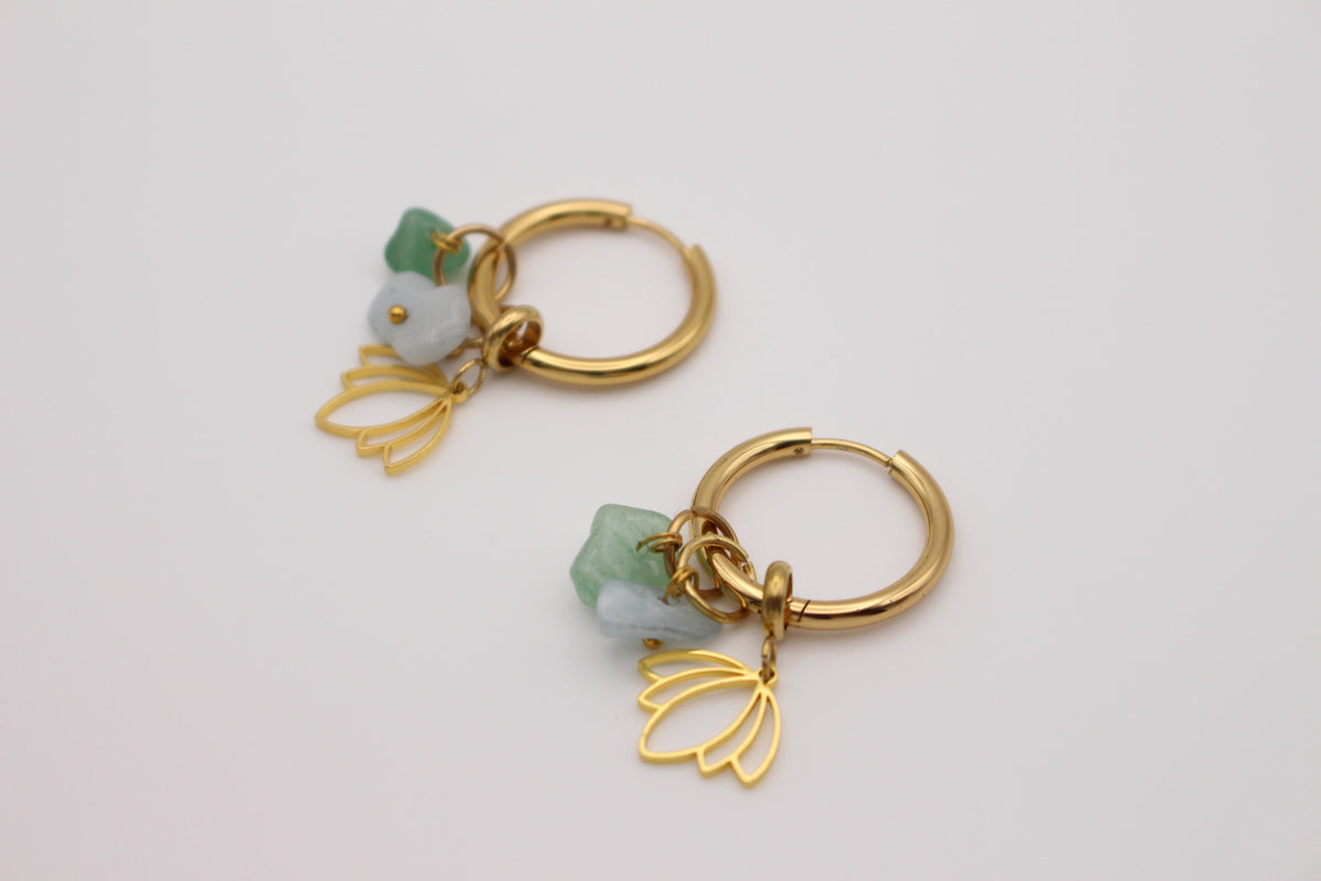 Protea Hoop Earrings