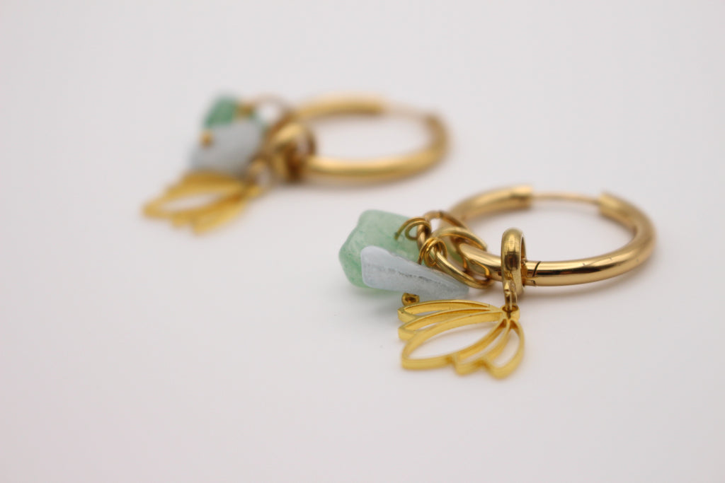 Protea Hoop Earrings