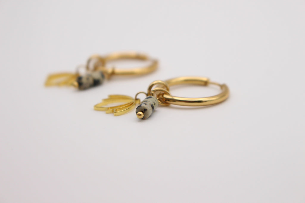 Protea Hoop Earrings