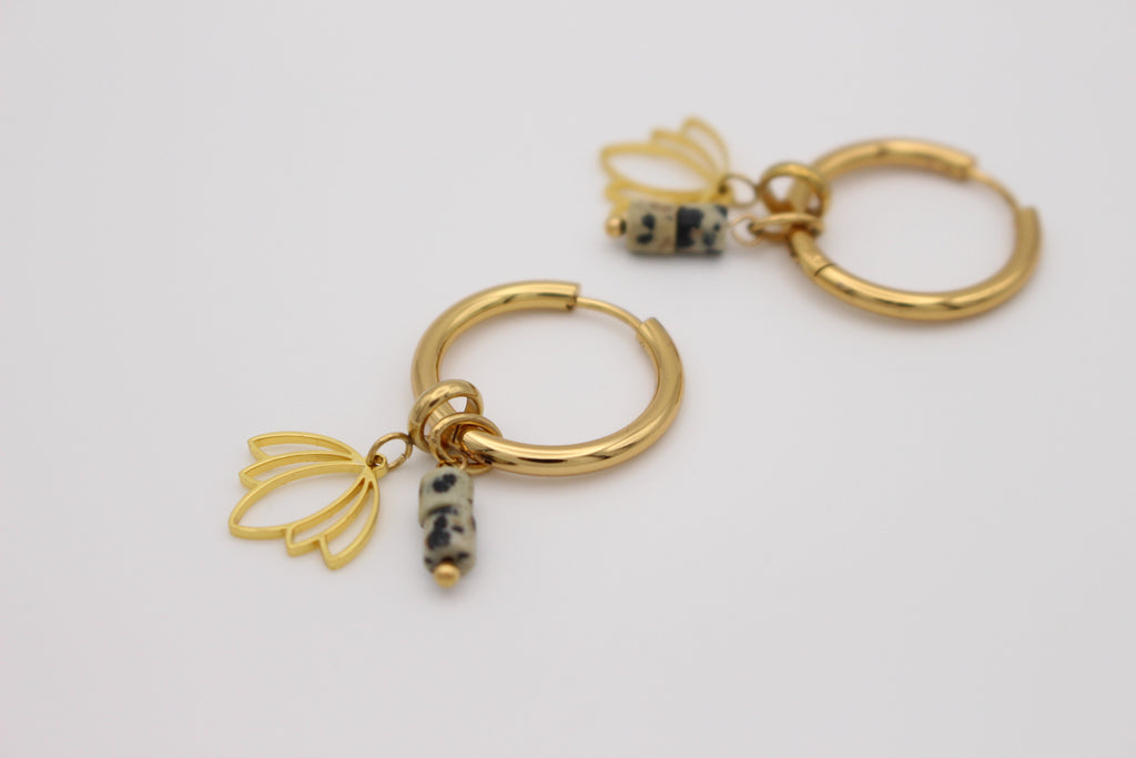 Protea Hoop Earrings